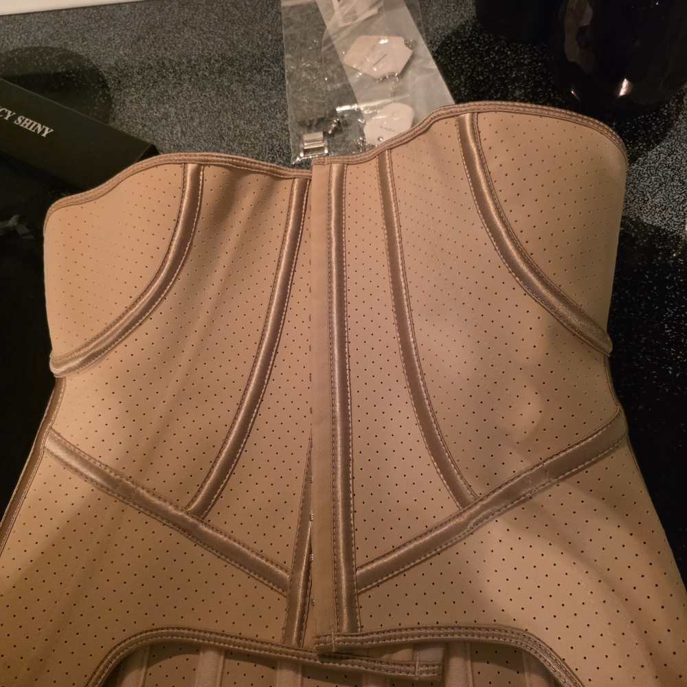 Tan Strapless Corset Top